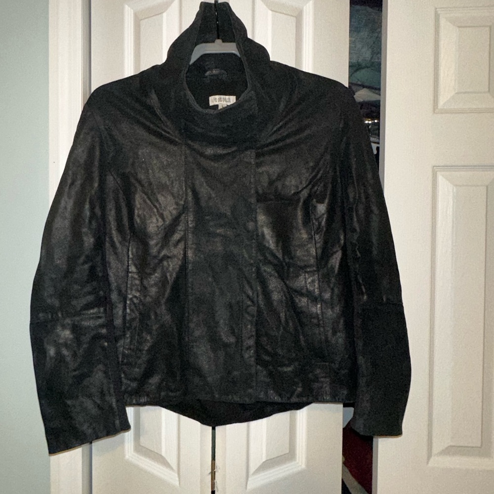Barney’s New York Leather Coat